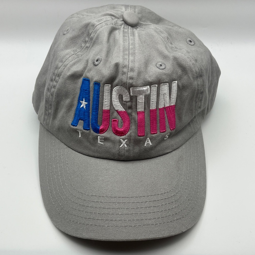 Gray Austin Texas Flag Cap